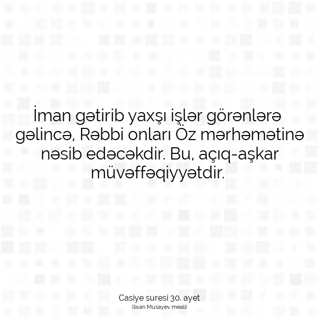 Ayetbul | Kuran Mealleri | Quran | Casiye suresi 30. ayet