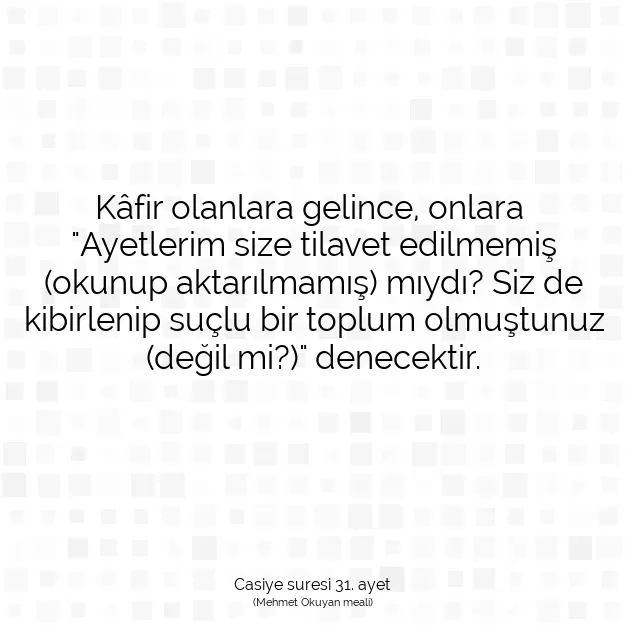 Ayetbul | Kuran Mealleri | Quran | Casiye suresi 31. ayet