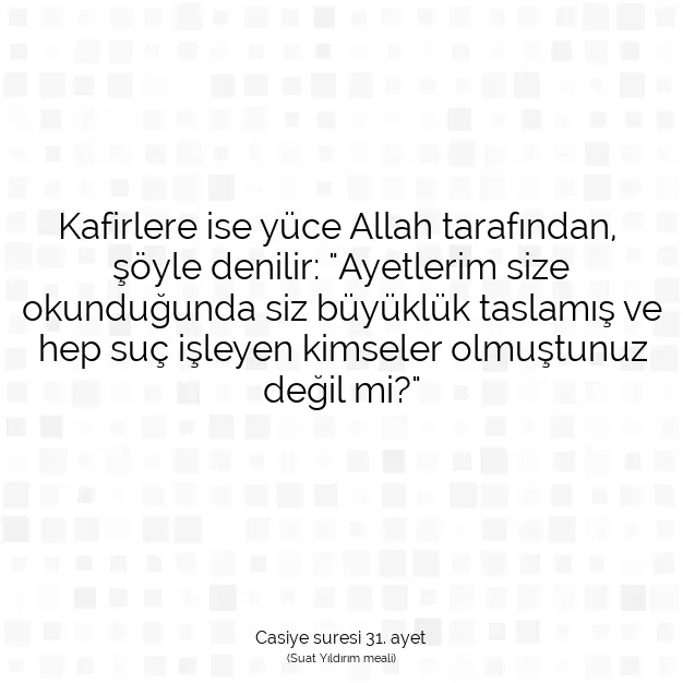 Ayetbul | Kuran Mealleri | Quran | Casiye suresi 31. ayet