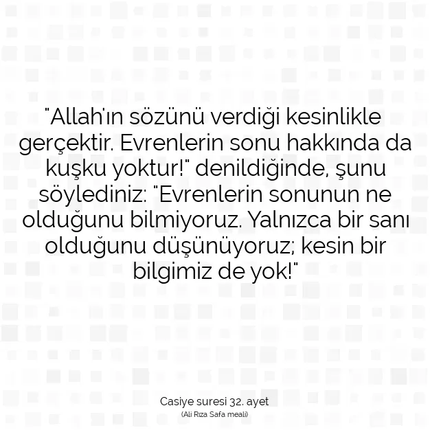 Ayetbul | Kuran Mealleri | Quran | Casiye suresi 32. ayet