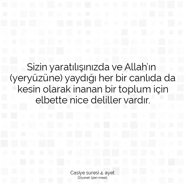 Ayetbul | Kuran Mealleri | Quran | Casiye suresi 4. ayet