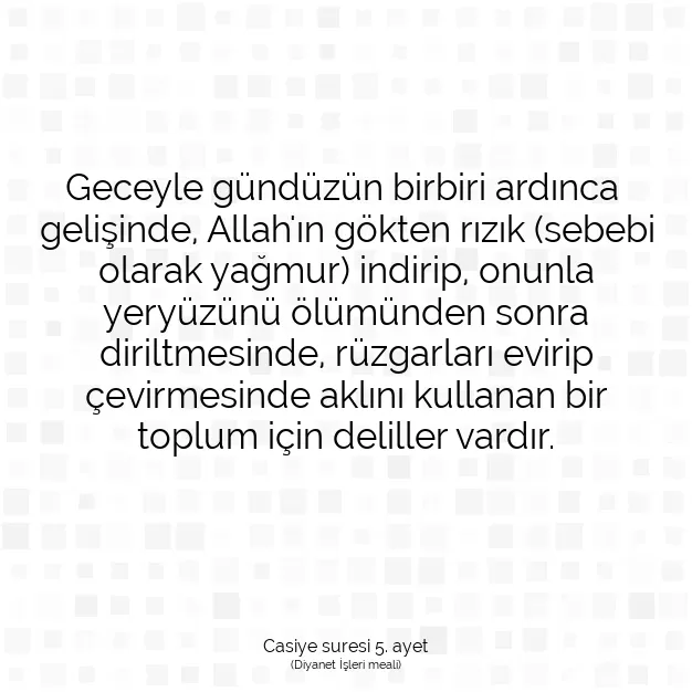 Ayetbul | Kuran Mealleri | Quran | Casiye suresi 5. ayet