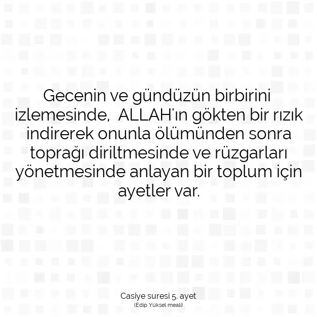 Ayetbul | Kuran Mealleri | Quran | Casiye suresi 5. ayet