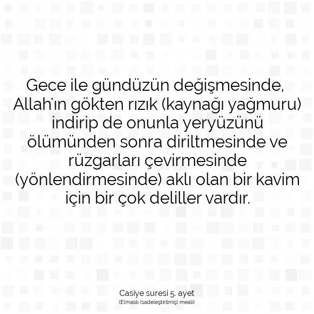 Ayetbul | Kuran Mealleri | Quran | Casiye suresi 5. ayet