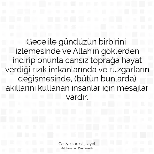 Ayetbul | Kuran Mealleri | Quran | Casiye suresi 5. ayet