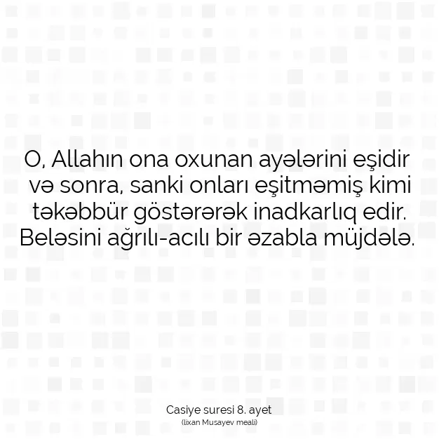 Ayetbul | Kuran Mealleri | Quran | Casiye suresi 8. ayet