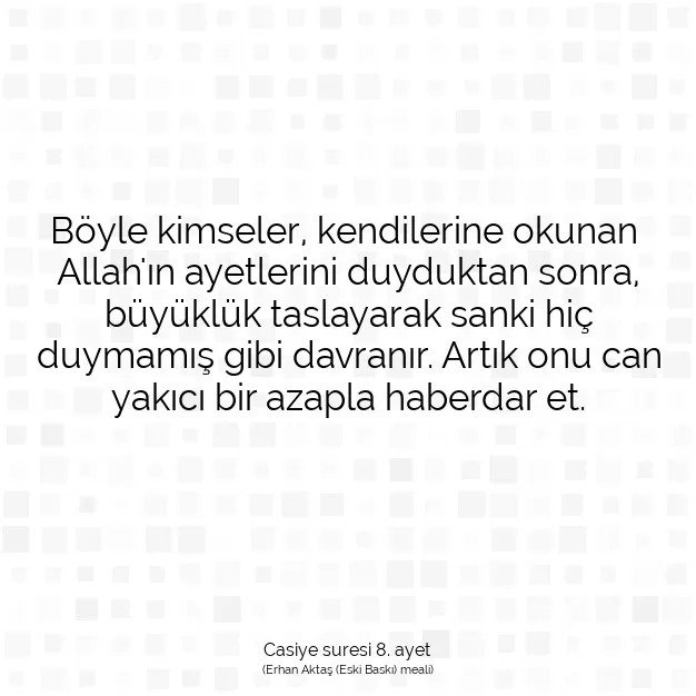 Ayetbul | Kuran Mealleri | Quran | Casiye suresi 8. ayet