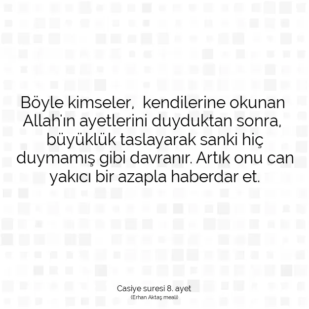 Ayetbul | Kuran Mealleri | Quran | Casiye suresi 8. ayet