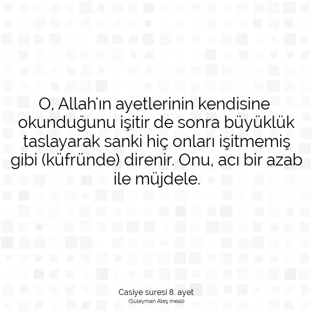 Ayetbul | Kuran Mealleri | Quran | Casiye suresi 8. ayet