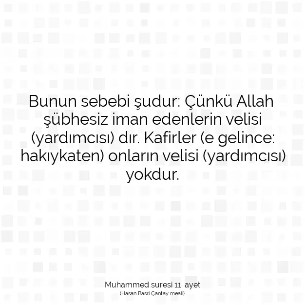 Ayetbul | Kuran Mealleri | Quran | Muhammed suresi 11. ayet