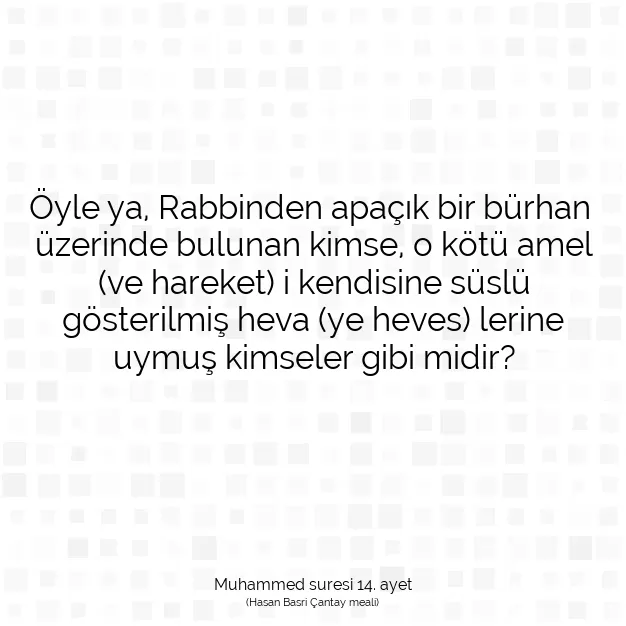 Ayetbul | Kuran Mealleri | Quran | Muhammed suresi 14. ayet