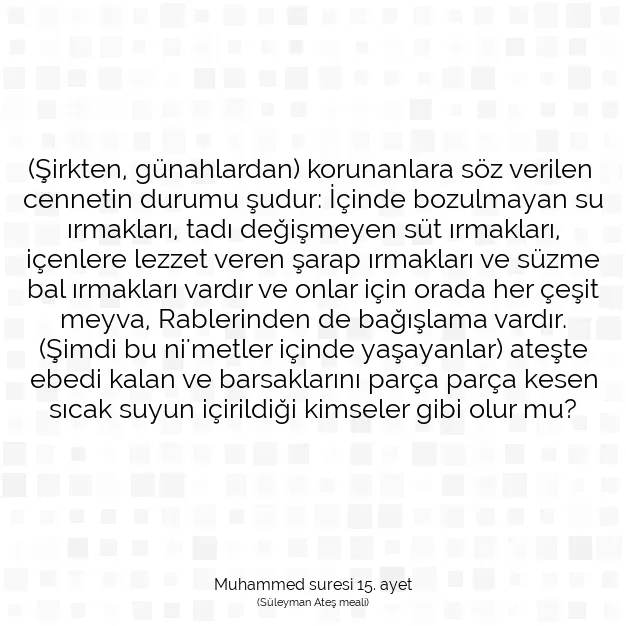 Ayetbul | Kuran Mealleri | Quran | Muhammed suresi 15. ayet