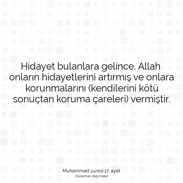 Ayetbul | Kuran Mealleri | Quran | Muhammed suresi 17. ayet