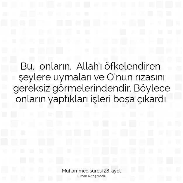 Ayetbul | Kuran Mealleri | Quran | Muhammed suresi 28. ayet