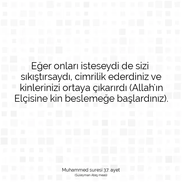 Ayetbul | Kuran Mealleri | Quran | Muhammed suresi 37. ayet