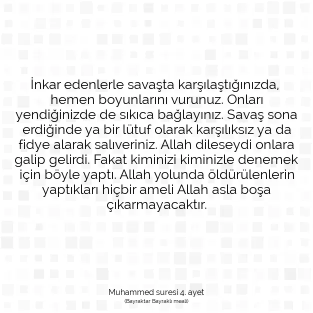 Ayetbul | Kuran Mealleri | Quran | Muhammed suresi 4. ayet