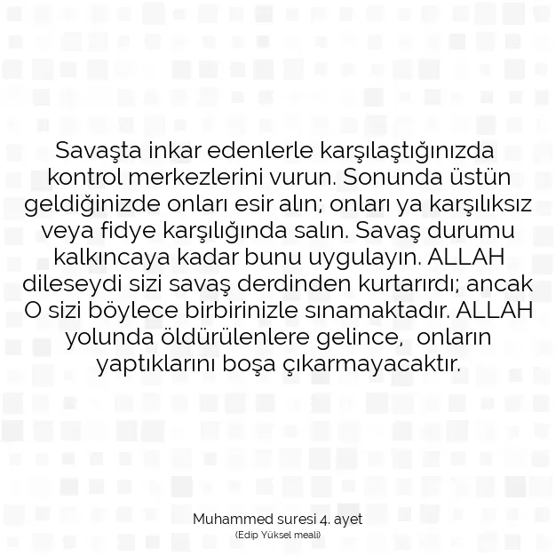 Ayetbul | Kuran Mealleri | Quran | Muhammed suresi 4. ayet