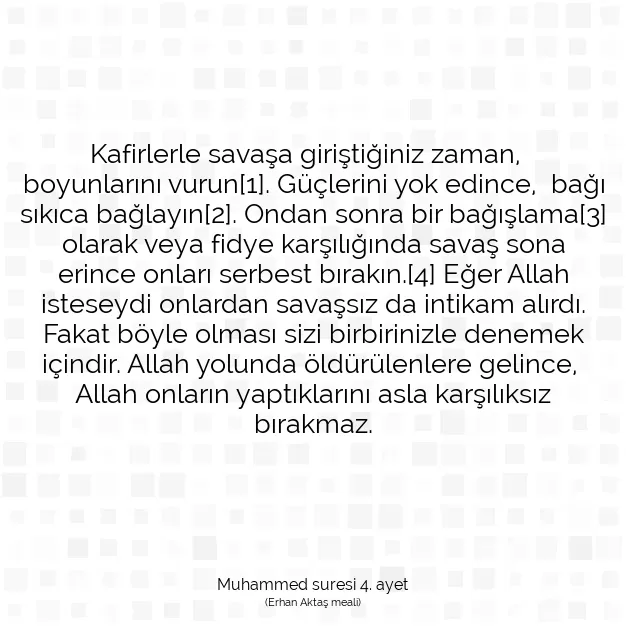 Ayetbul | Kuran Mealleri | Quran | Muhammed suresi 4. ayet