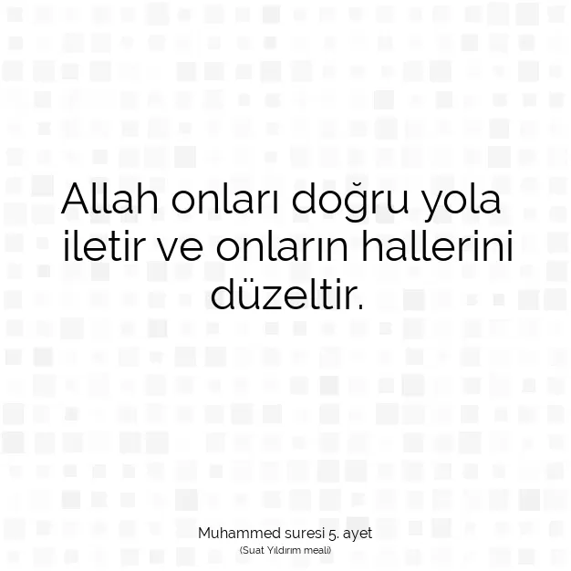 Ayetbul | Kuran Mealleri | Quran | Muhammed suresi 5. ayet