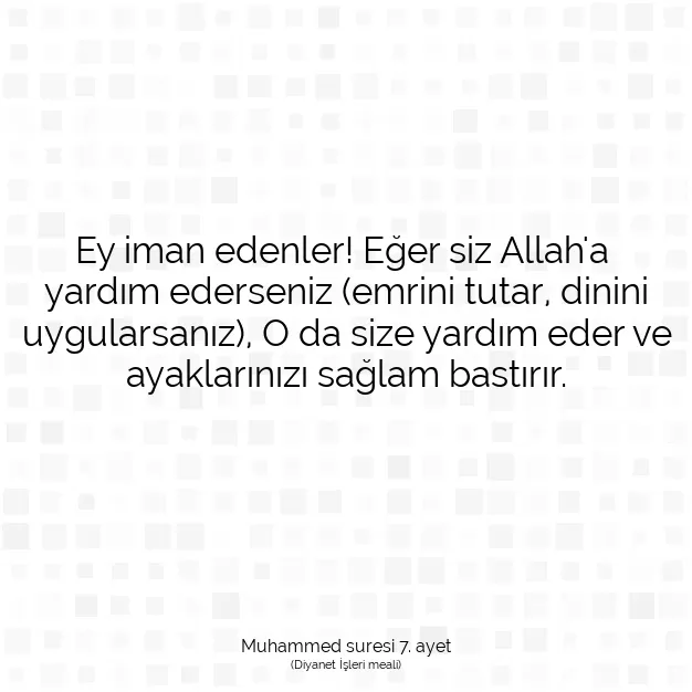 Ayetbul | Kuran Mealleri | Quran | Muhammed suresi 7. ayet