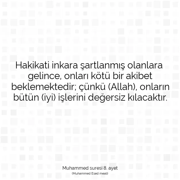 Ayetbul | Kuran Mealleri | Quran | Muhammed suresi 8. ayet