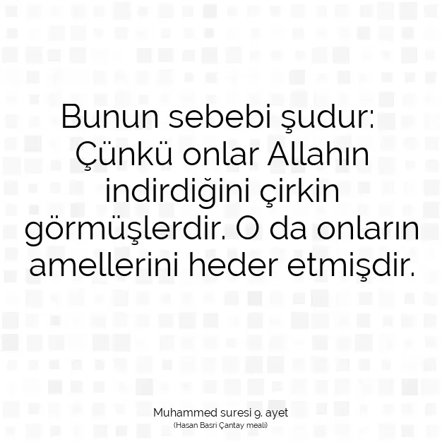 Ayetbul | Kuran Mealleri | Quran | Muhammed suresi 9. ayet