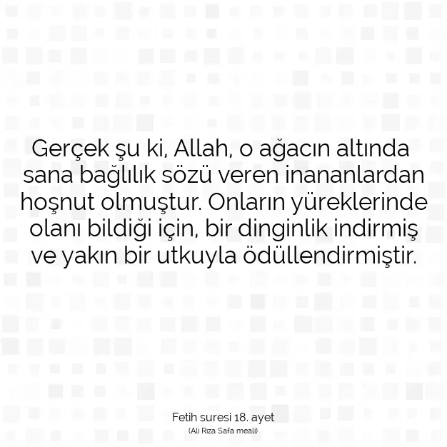 Ayetbul | Kuran Mealleri | Quran | Fetih suresi 18. ayet