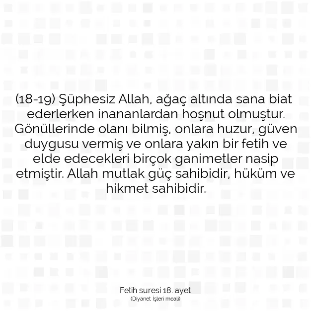 Ayetbul | Kuran Mealleri | Quran | Fetih suresi 18. ayet