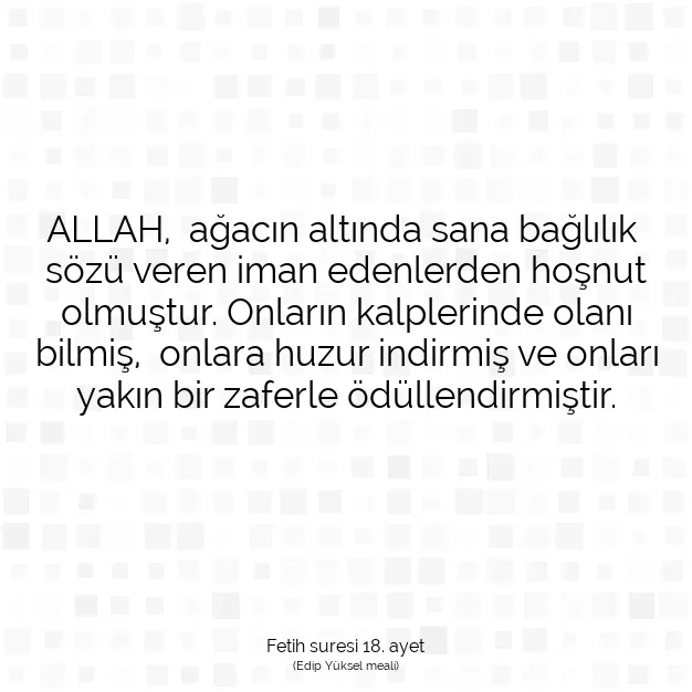 Ayetbul | Kuran Mealleri | Quran | Fetih suresi 18. ayet