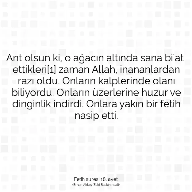 Ayetbul | Kuran Mealleri | Quran | Fetih suresi 18. ayet