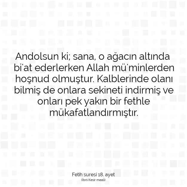 Ayetbul | Kuran Mealleri | Quran | Fetih suresi 18. ayet