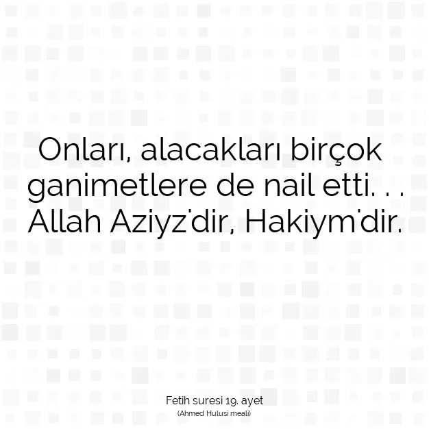 Ayetbul | Kuran Mealleri | Quran | Fetih suresi 19. ayet