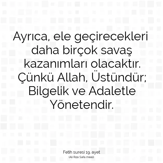 Ayetbul | Kuran Mealleri | Quran | Fetih suresi 19. ayet