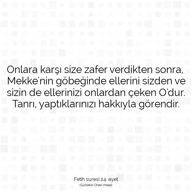 Ayetbul | Kuran Mealleri | Quran | Fetih suresi 24. ayet