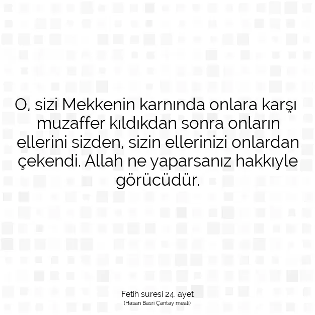 Ayetbul | Kuran Mealleri | Quran | Fetih suresi 24. ayet