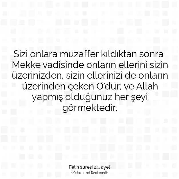 Ayetbul | Kuran Mealleri | Quran | Fetih suresi 24. ayet