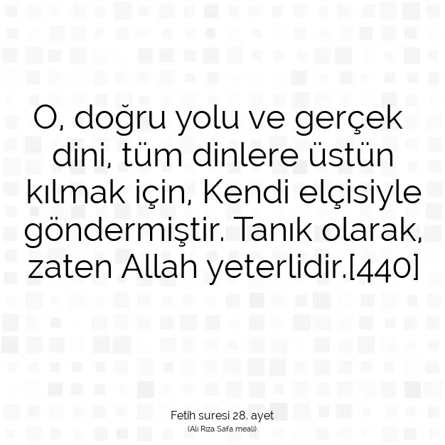 Ayetbul | Kuran Mealleri | Quran | Fetih suresi 28. ayet