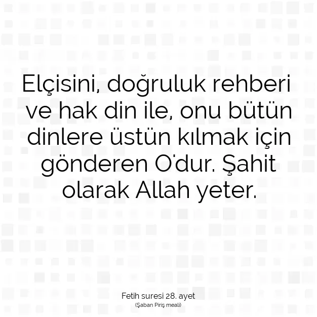 Ayetbul | Kuran Mealleri | Quran | Fetih suresi 28. ayet