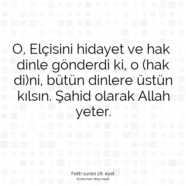 Ayetbul | Kuran Mealleri | Quran | Fetih suresi 28. ayet