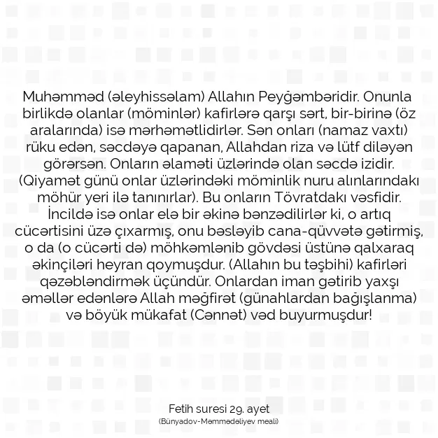 Ayetbul | Kuran Mealleri | Quran | Fetih suresi 29. ayet