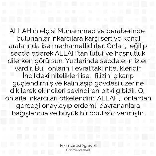 Ayetbul | Kuran Mealleri | Quran | Fetih suresi 29. ayet