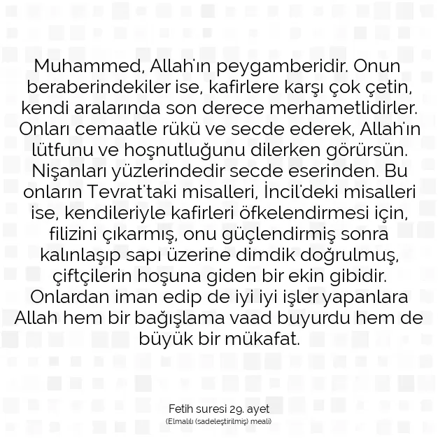 Ayetbul | Kuran Mealleri | Quran | Fetih suresi 29. ayet