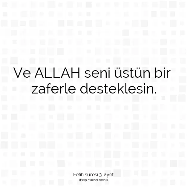 Ayetbul | Kuran Mealleri | Quran | Fetih suresi 3. ayet