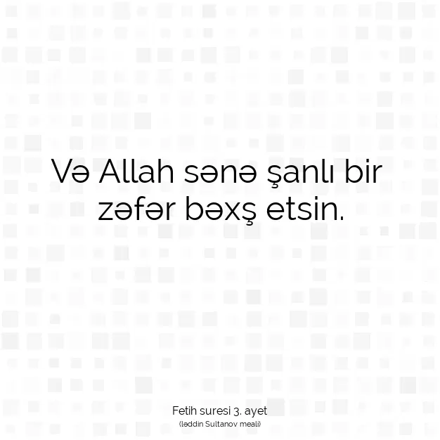 Ayetbul | Kuran Mealleri | Quran | Fetih suresi 3. ayet