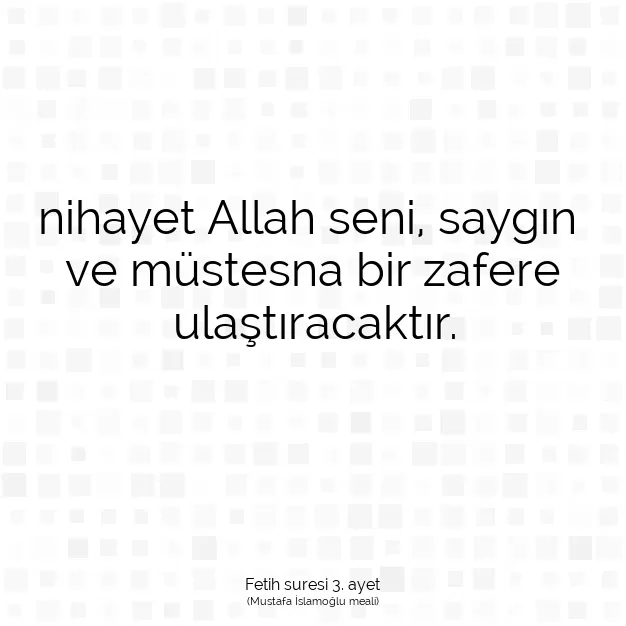 Ayetbul | Kuran Mealleri | Quran | Fetih suresi 3. ayet