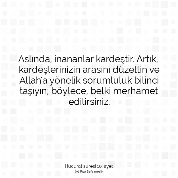 Ayetbul | Kuran Mealleri | Quran | Hucurat suresi 10. ayet