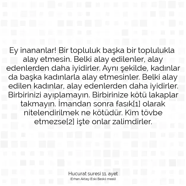 Ayetbul | Kuran Mealleri | Quran | Hucurat suresi 11. ayet