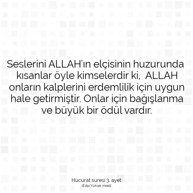 Ayetbul | Kuran Mealleri | Quran | Hucurat suresi 3. ayet