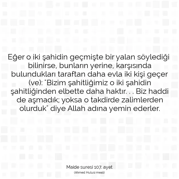 Ayetbul | Kuran Mealleri | Quran | Maide suresi 107. ayet