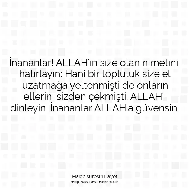 Ayetbul | Kuran Mealleri | Quran | Maide suresi 11. ayet